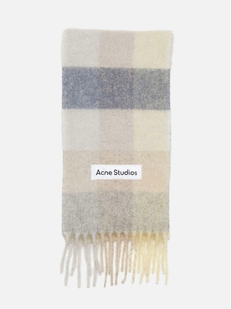 Acne Studios モヘアチェックスカーフ マフラー