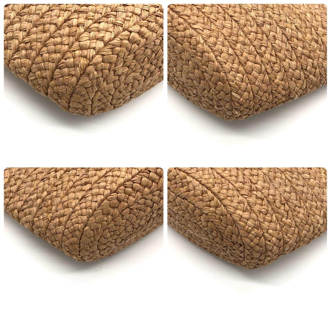 【未使用に近い✨】ヘレンカミンスキー カゴバッグ ラフィアリーフ ブラウン モカ