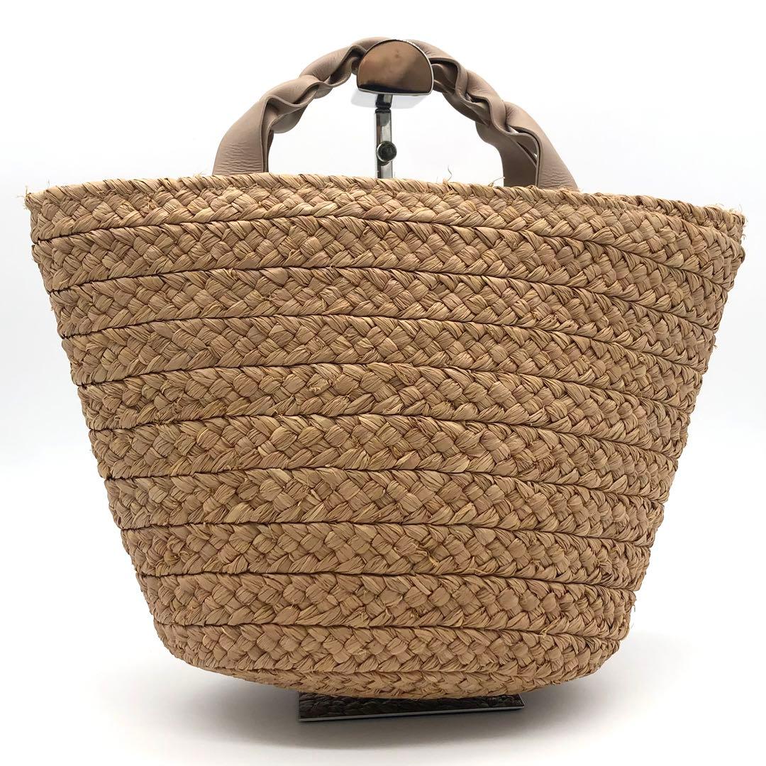 【未使用に近い✨】ヘレンカミンスキー カゴバッグ ラフィアリーフ ブラウン モカ