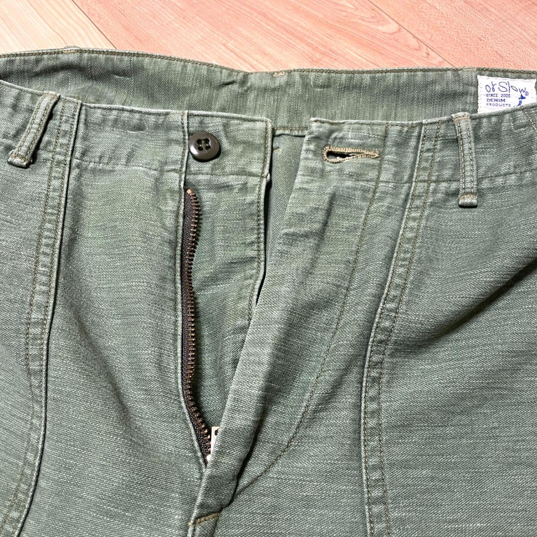 【21時までタイムセール】オアスロウ　ファティーグパンツ　スリム　M