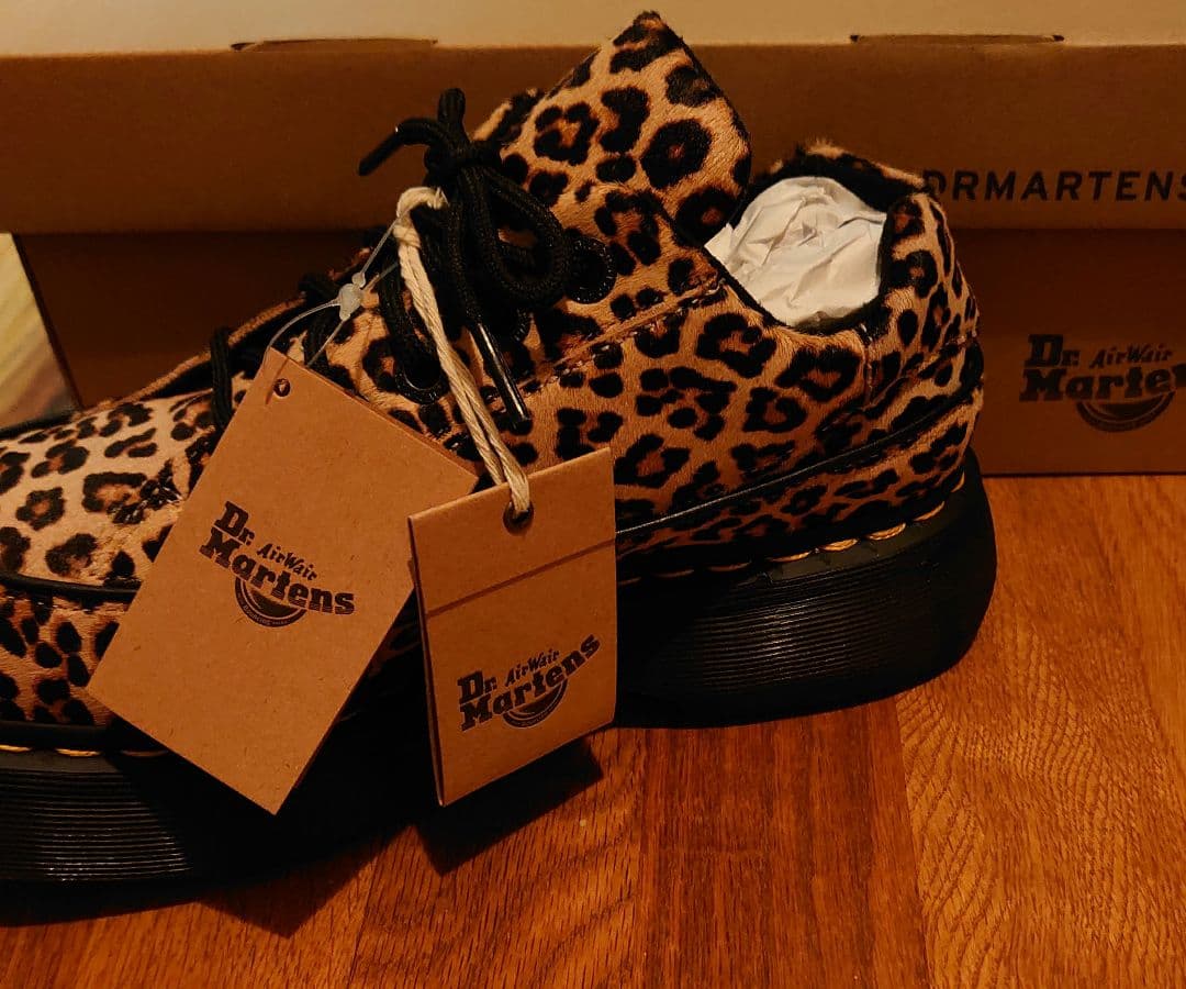 Dr.Martens ヒョウ柄厚底シューズ