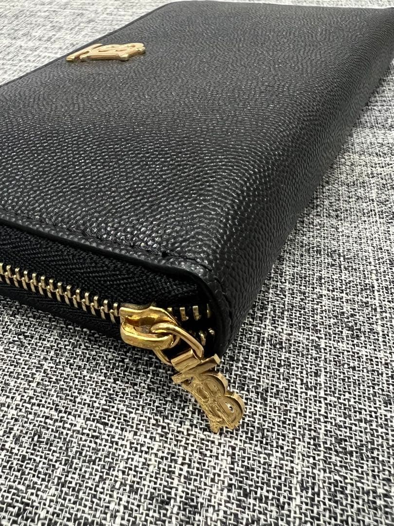 バーバリー BURBERRY エルモア TBロゴ 長財布 ブラック