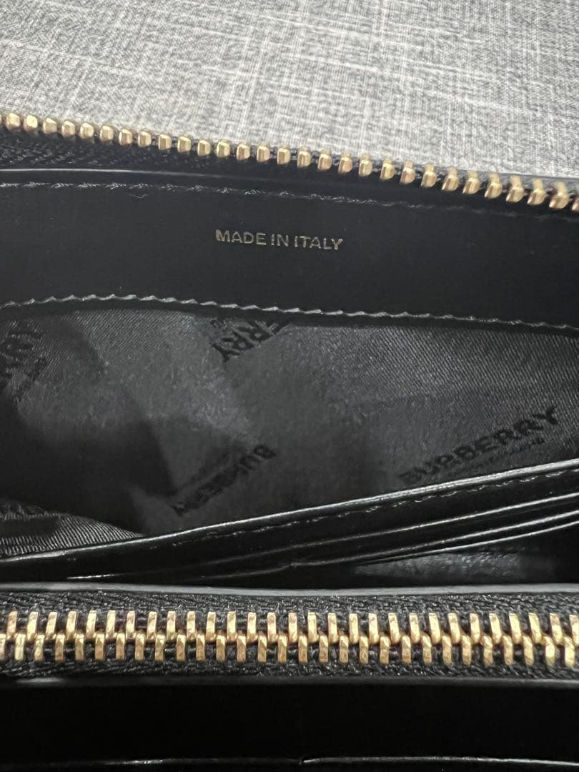 バーバリー BURBERRY エルモア TBロゴ 長財布 ブラック