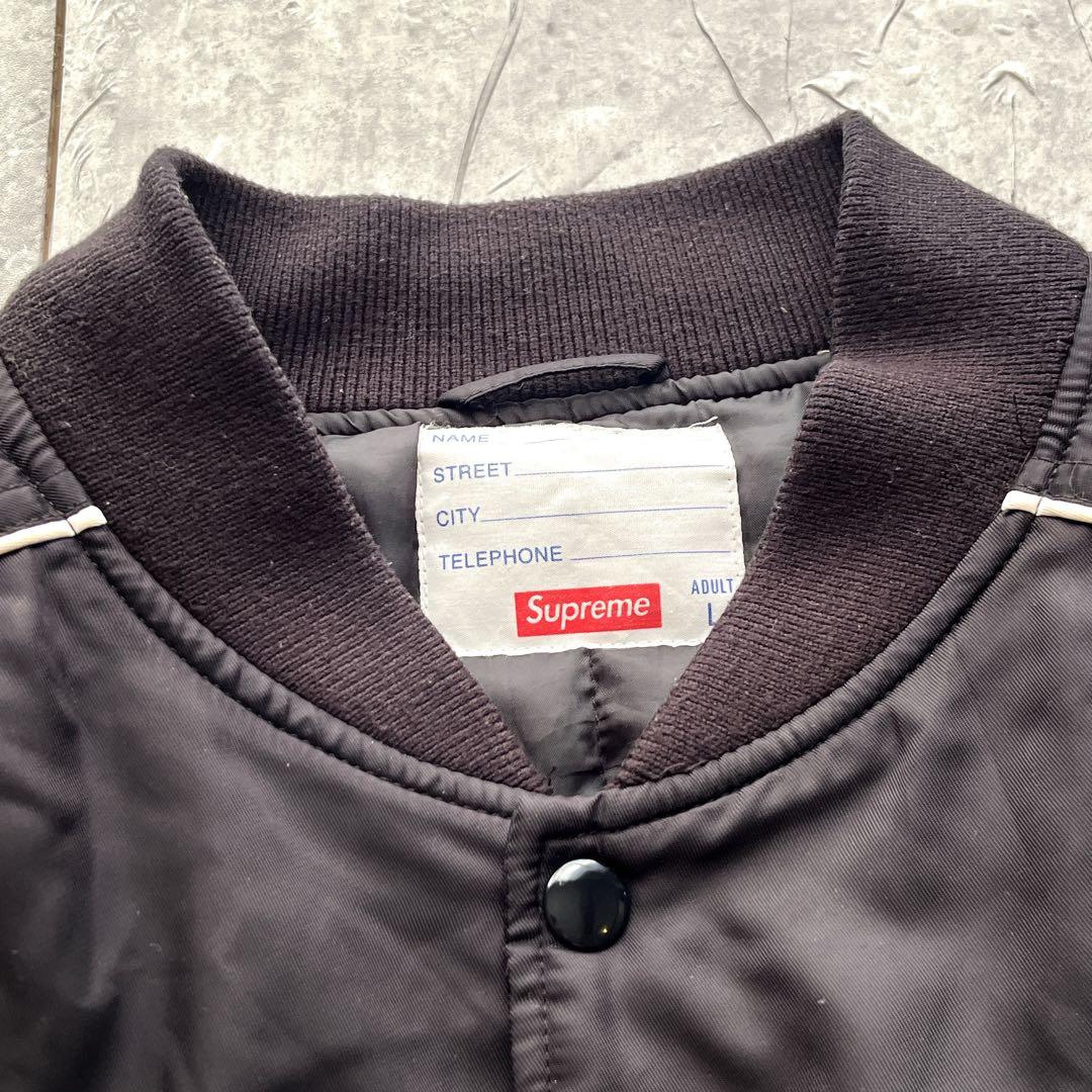 ジャケット・アウター Supreme CONTRAST SCRIPT VARSITY JACKET