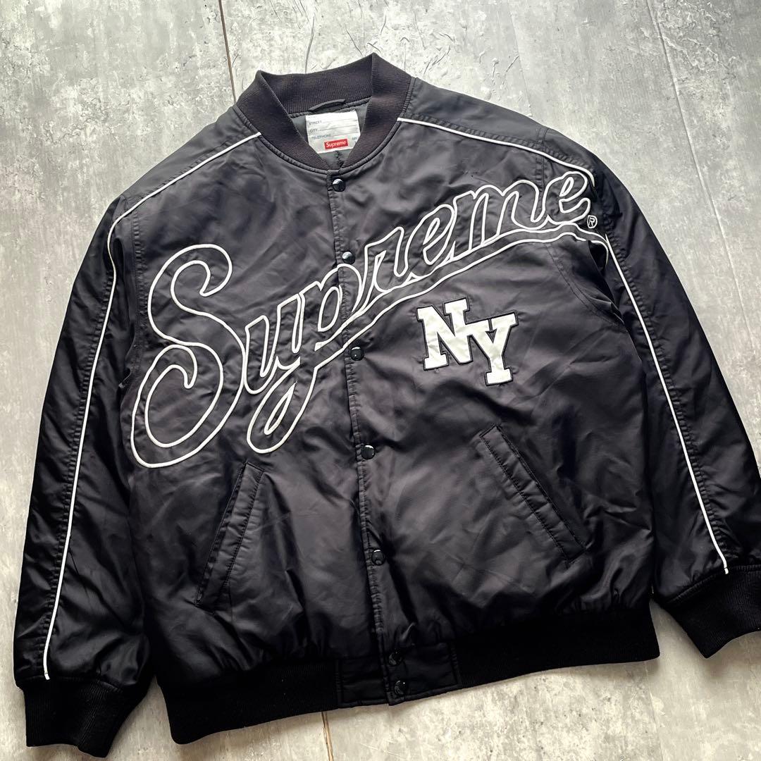 ジャケット・アウター Supreme CONTRAST SCRIPT VARSITY JACKET