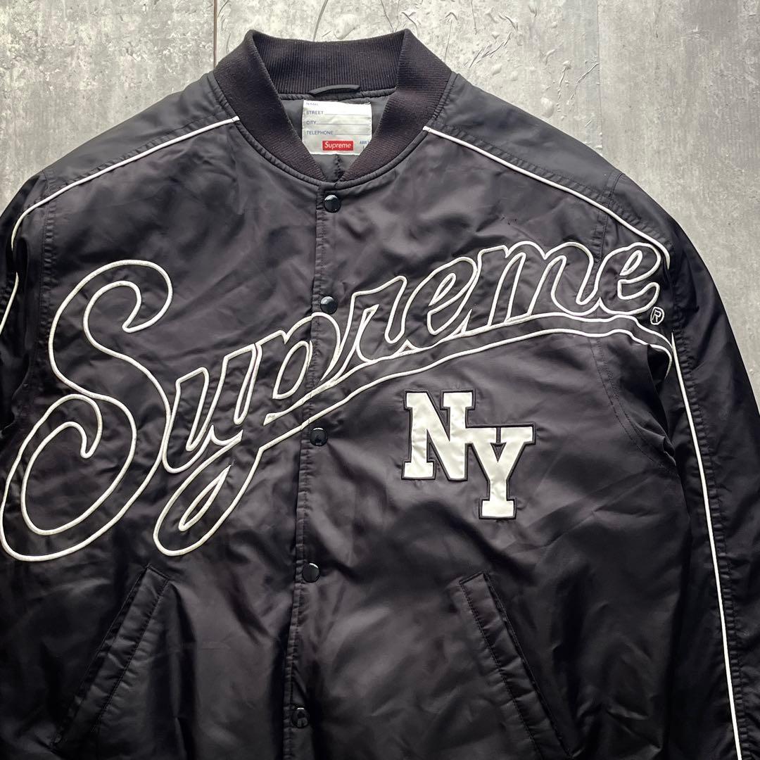 ジャケット・アウター Supreme CONTRAST SCRIPT VARSITY JACKET