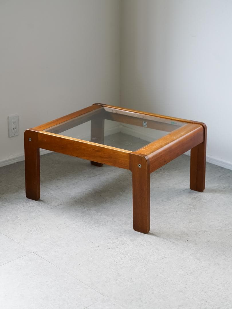 希少 \"TECHNA\"社 vintage ガラステーブル ミッドセンチュリー