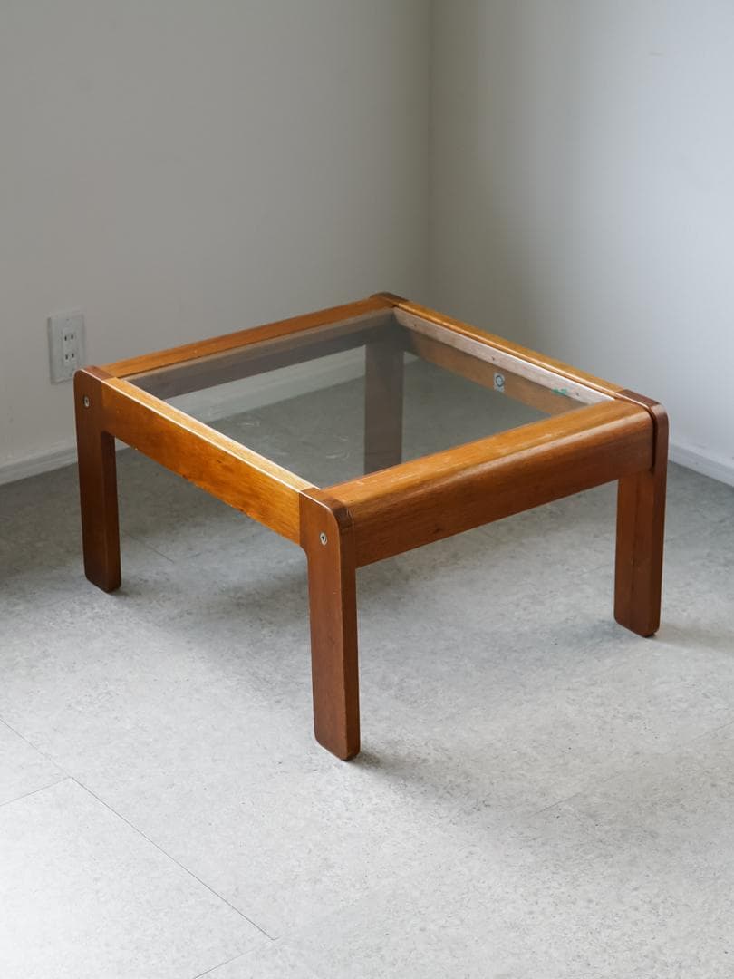 希少 \"TECHNA\"社 vintage ガラステーブル ミッドセンチュリー