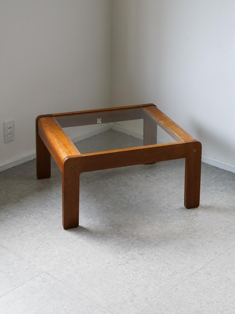 希少 \"TECHNA\"社 vintage ガラステーブル ミッドセンチュリー