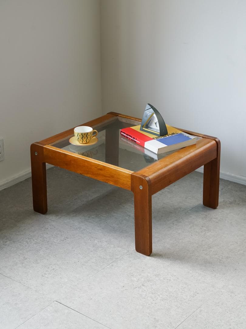 希少 \"TECHNA\"社 vintage ガラステーブル ミッドセンチュリー