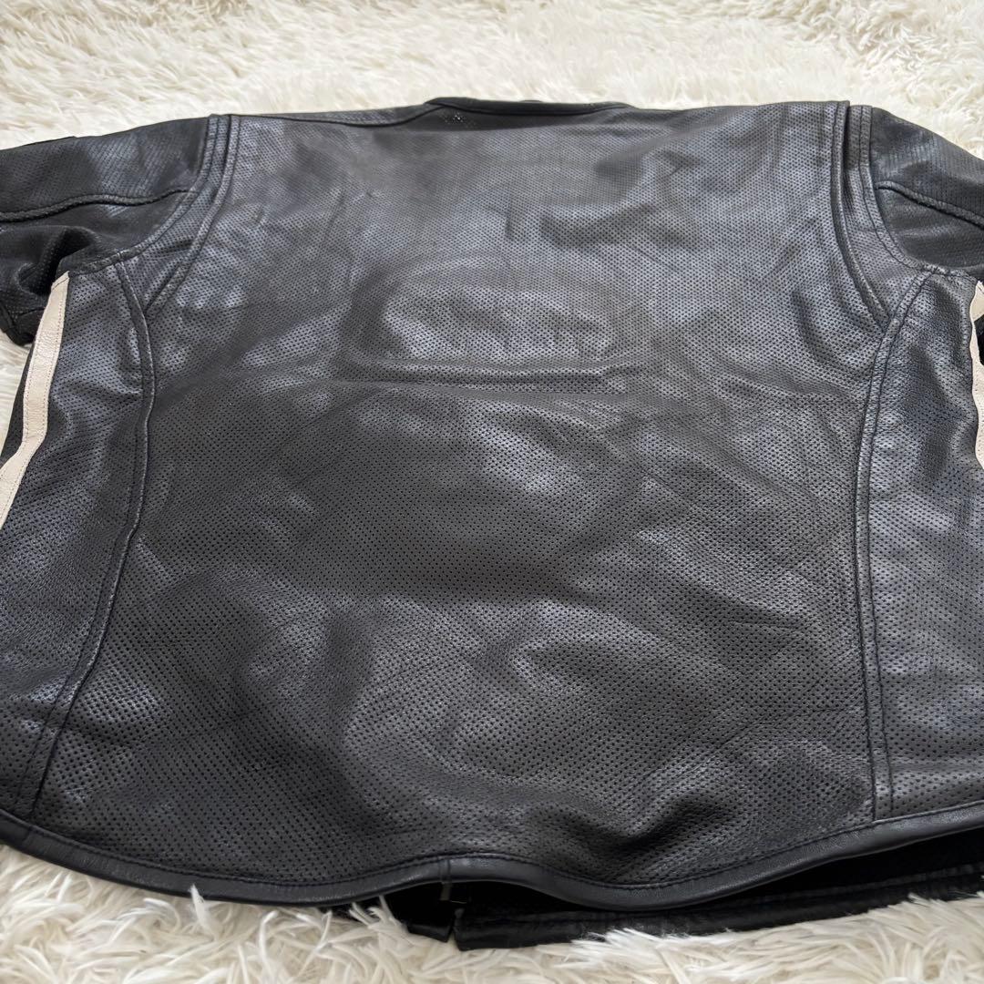 DEGNERデグナー メッシュハーフスリーブ　レザージャケット15SJ半袖　XL