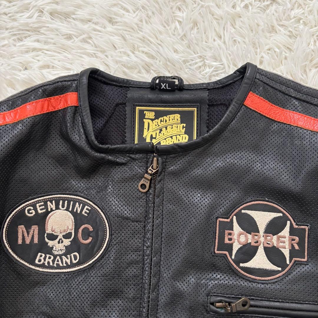 DEGNERデグナー メッシュハーフスリーブ　レザージャケット15SJ半袖　XL