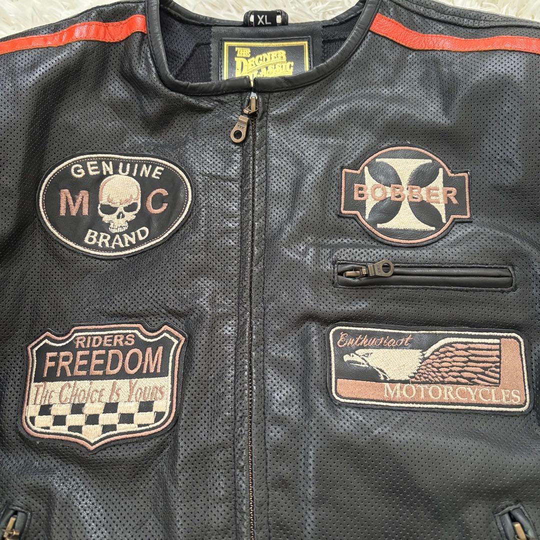 DEGNERデグナー メッシュハーフスリーブ　レザージャケット15SJ半袖　XL