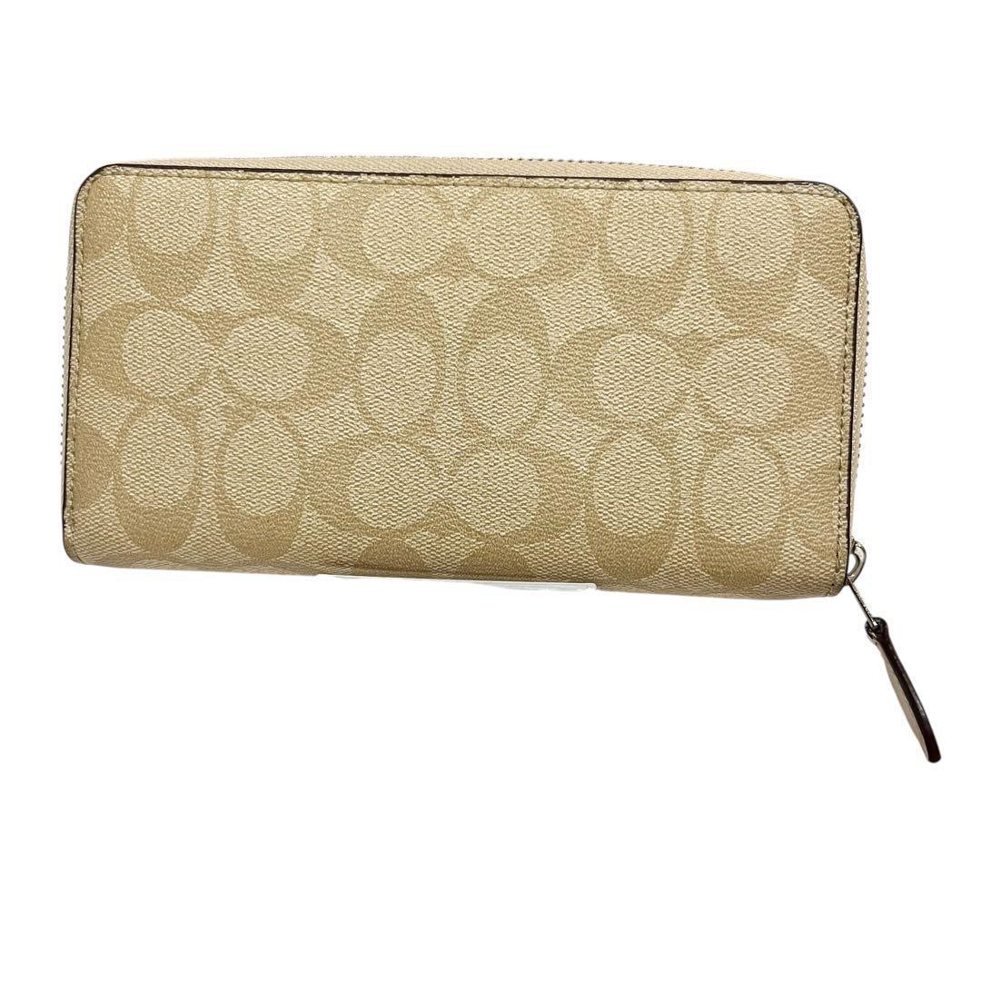 コーチ　COACH ディズニーコラボ　ミッキー　長財布　シグネチャー　ベージュ