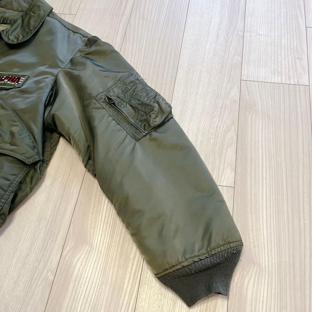 80s 米国製 アルファ CWU-45/P フライトジャケット 旧タグ 3本線