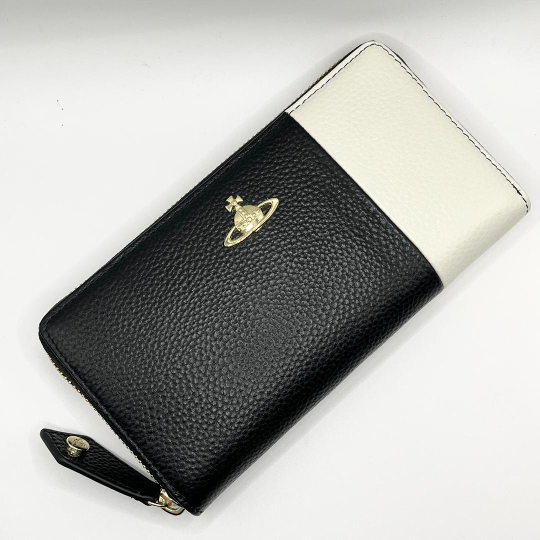 未使用 Vivienne Westwood 大特価 長財布 白黒 定番 人気
