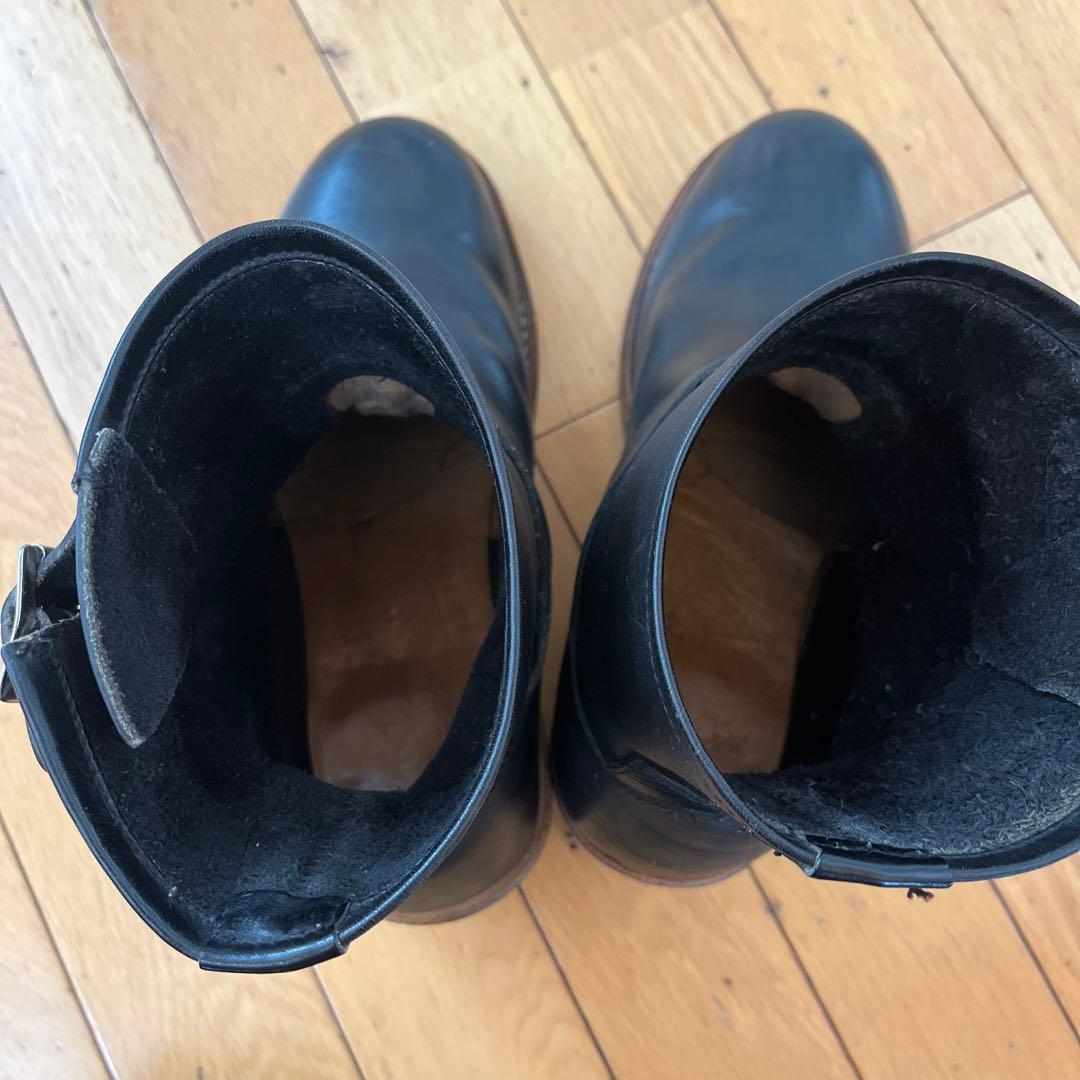 ホーキンス　ブラックレザーエンジニアブーツ　GT4035