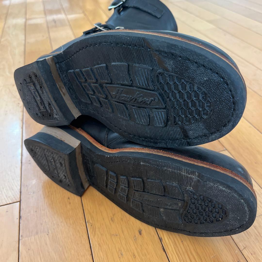 ホーキンス　ブラックレザーエンジニアブーツ　GT4035