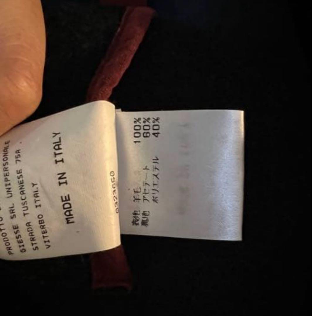 イレブンティ ダブルブレスト ブラック ロングコート