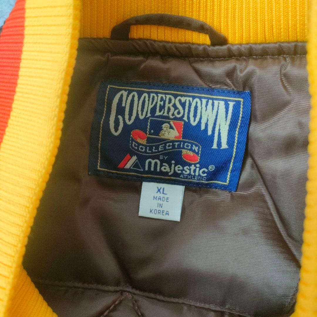 パドレス クーパーズタウン製 スタジャン ナイロンジャケット ブラウン XL