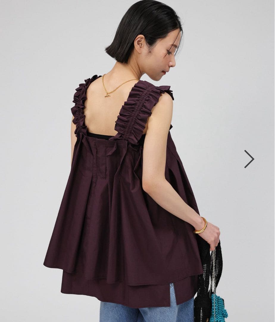 BABYLONE タックレイヤードチュニックブラウス