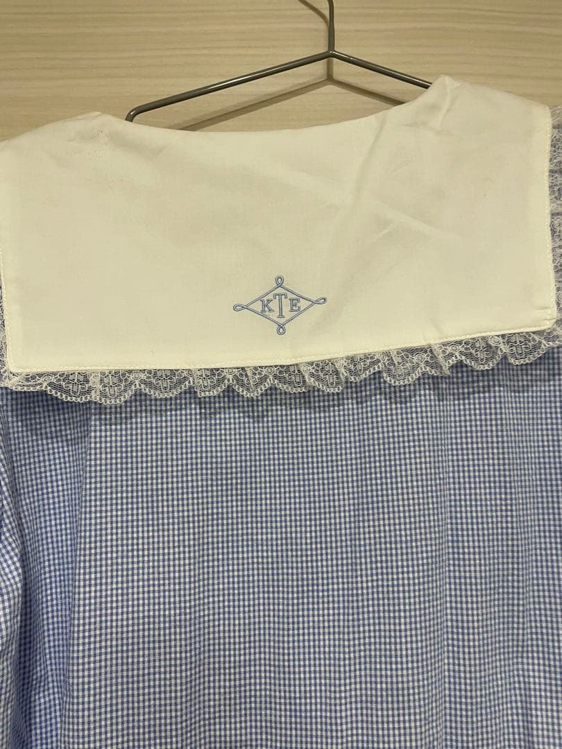 新品　Katie BABY-SITS! ギンガムチェックワンピース　ブルー