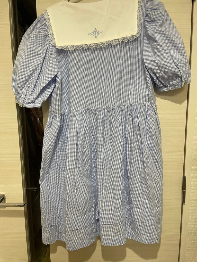 新品　Katie BABY-SITS! ギンガムチェックワンピース　ブルー