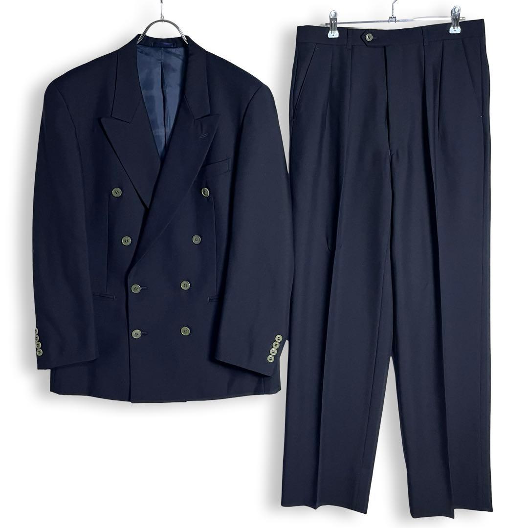 美品✨Paul Smith ダブルスーツ セットアップ ネイビー M