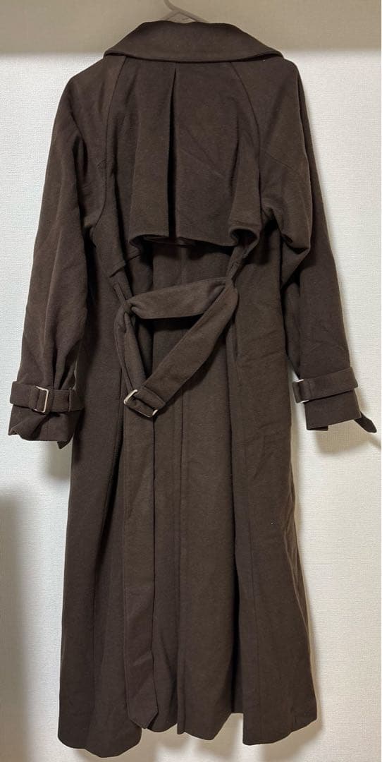 アニュアンス anuans ウールロングトレンチコート ブラウン