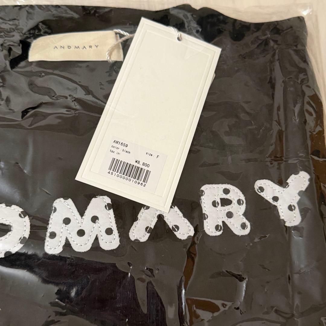 トップス Mary logo pattern tops black