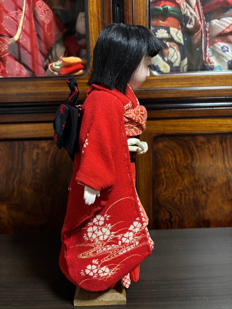 h*t様 市松人形 赤い着物