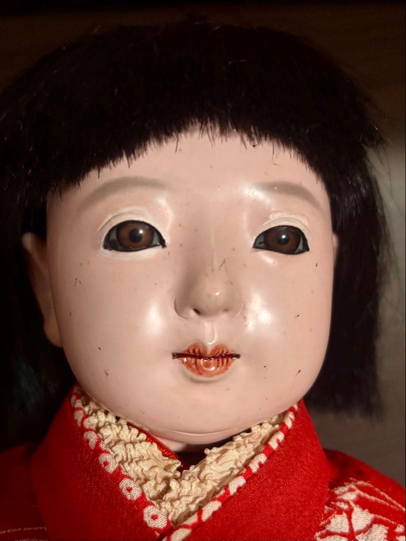 h*t様 市松人形 赤い着物