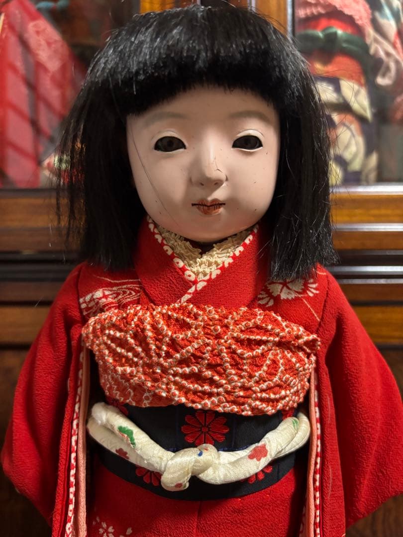 h*t様 市松人形 赤い着物