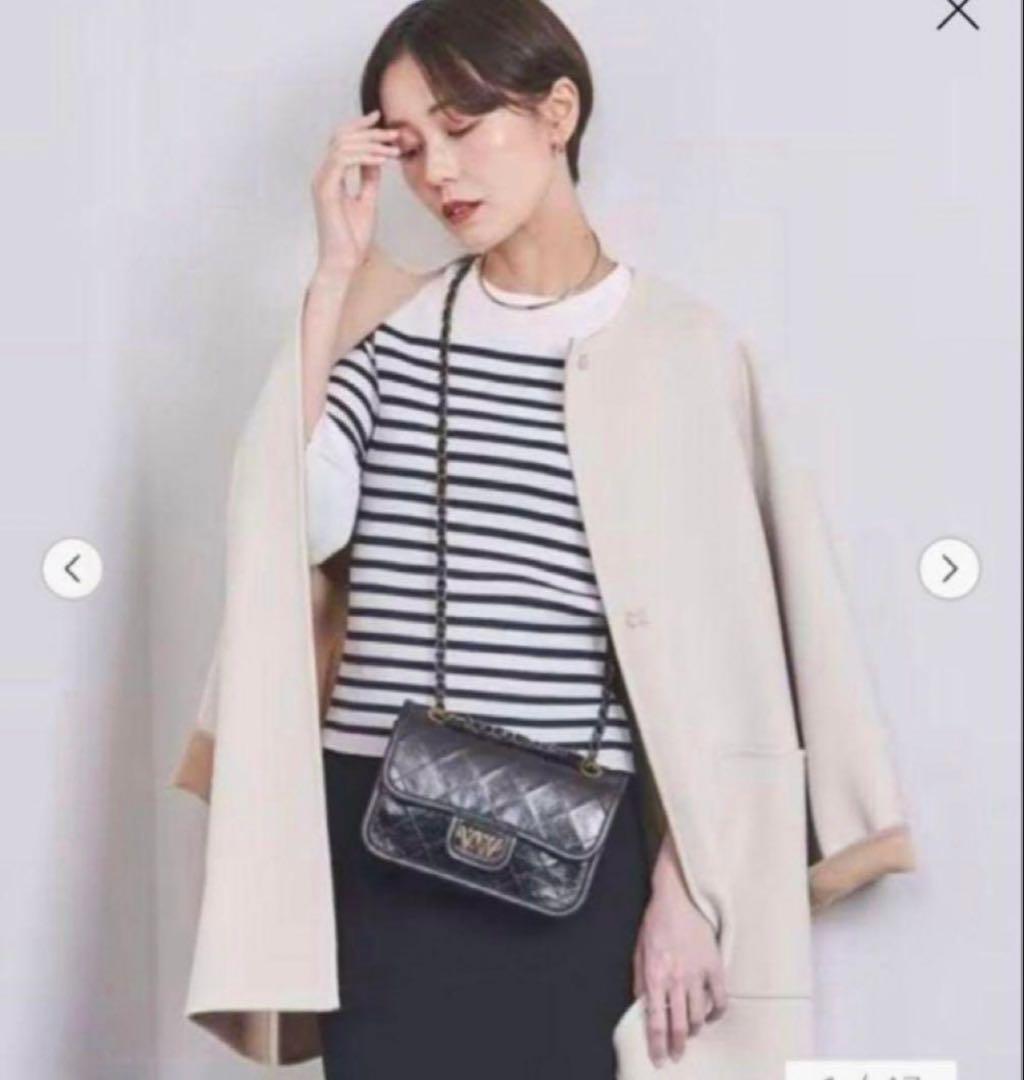 p*e様 UNITED ARROWS　バイカラー リバー　ミドルコート