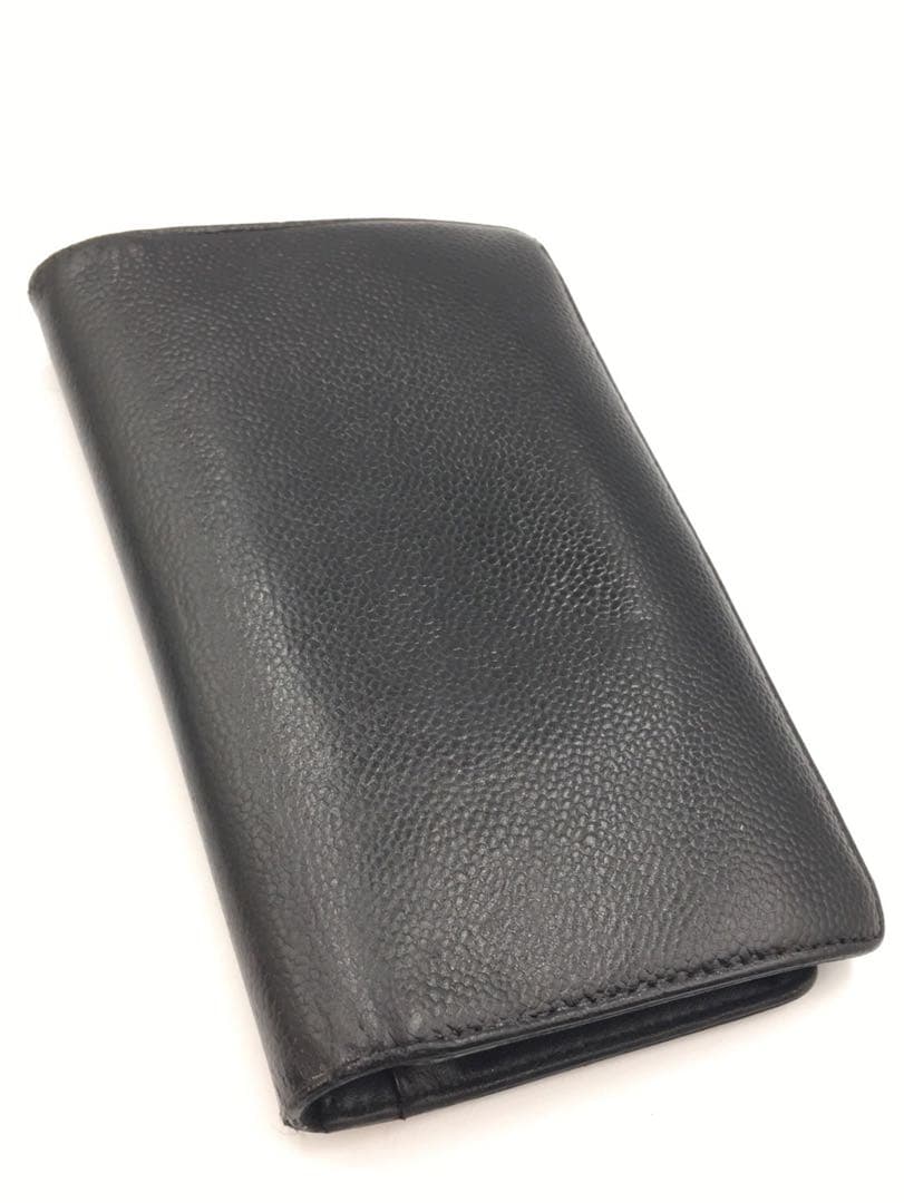 J64 シャネル　CHANEL キャビアスキン　長財布