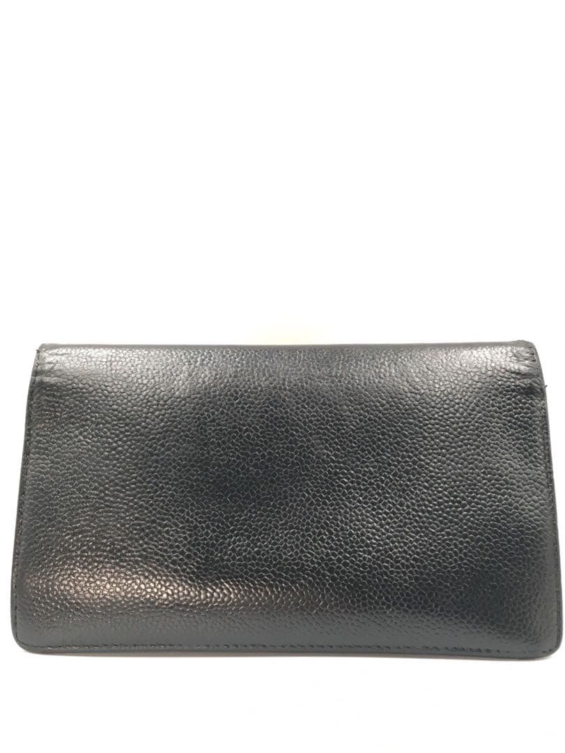 J64 シャネル　CHANEL キャビアスキン　長財布
