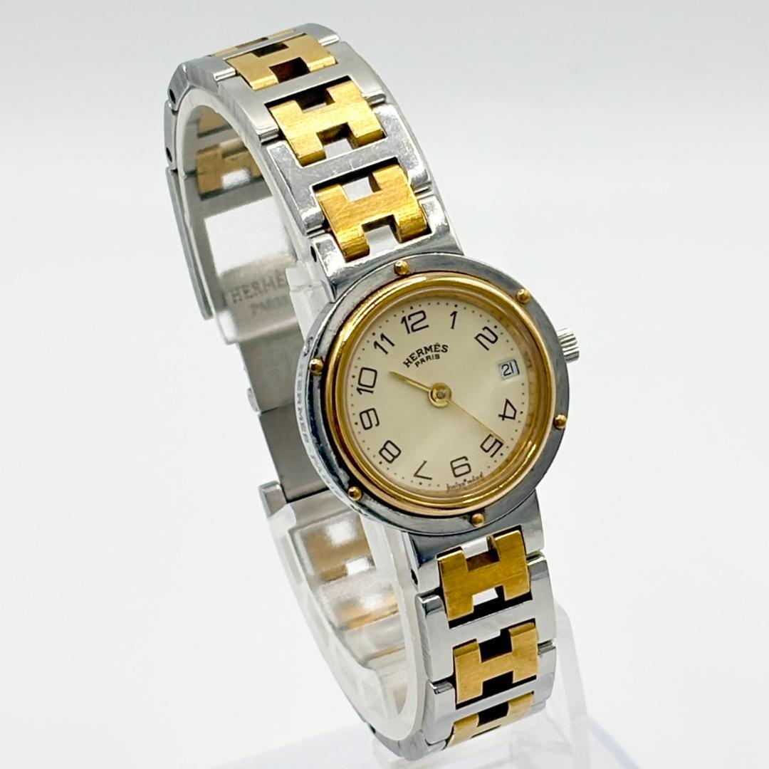 303●美品● HERMES エルメス クリッパー レディース アイボリー