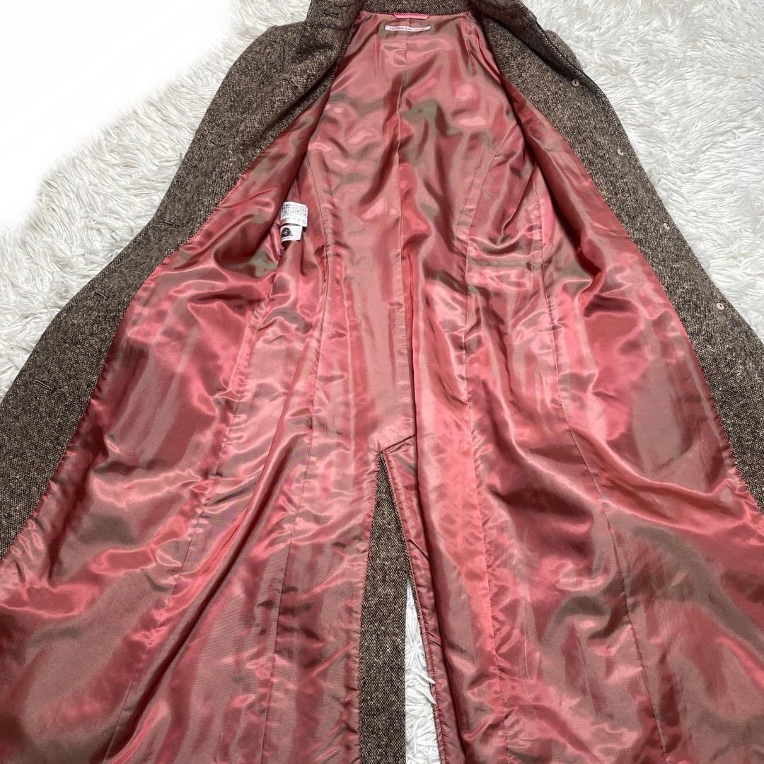 食米過子 ポールスミス　ツイード　ベルト　アンゴラ混　ブラウン　スリット