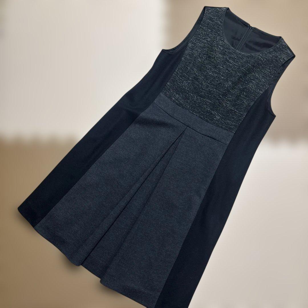 レリアン　ジャンパースカート　ブラック/グレー