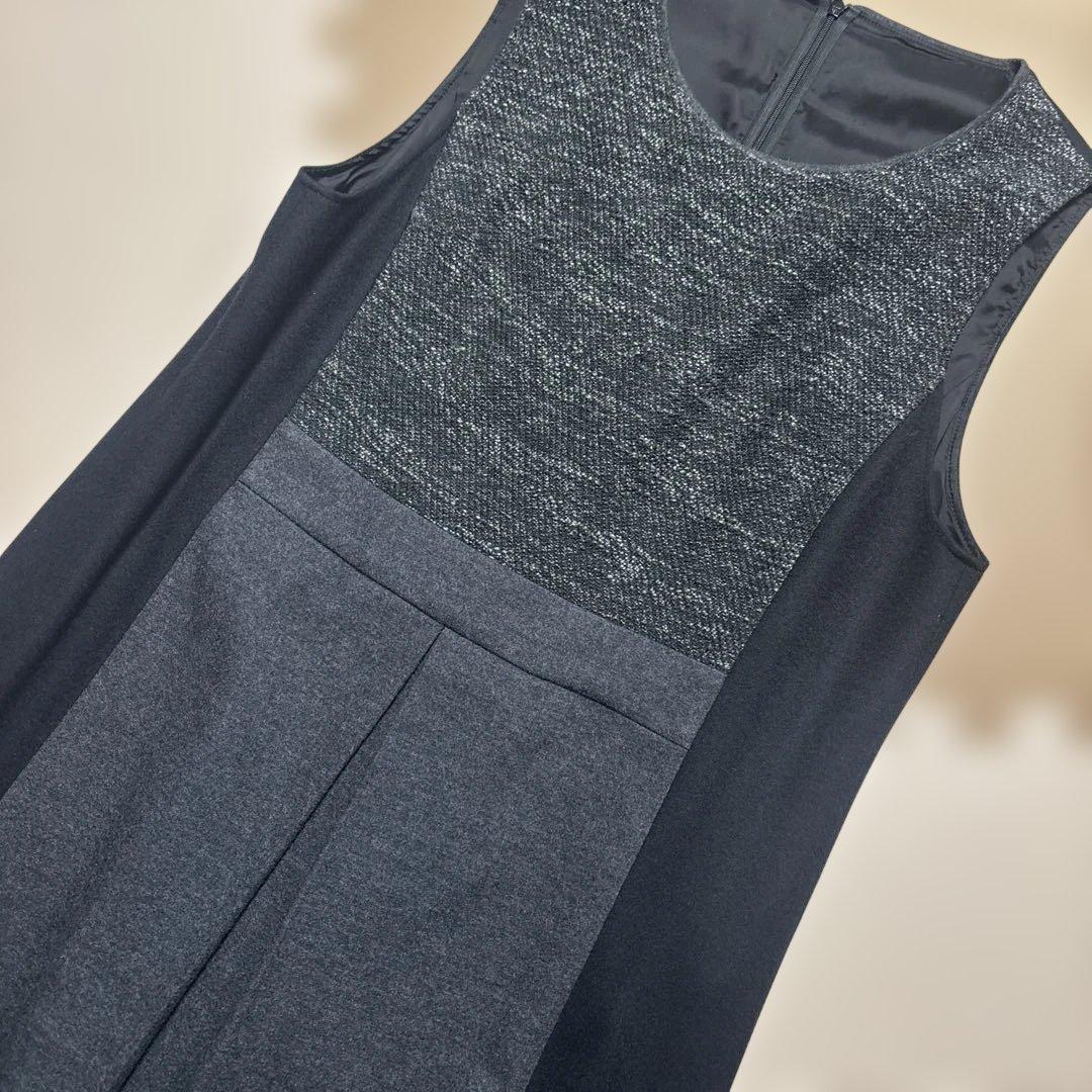 レリアン　ジャンパースカート　ブラック/グレー