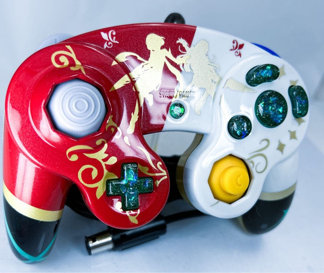 GCコントローラー 塗装 ゲームキューブコントローラーシェル 赤 白