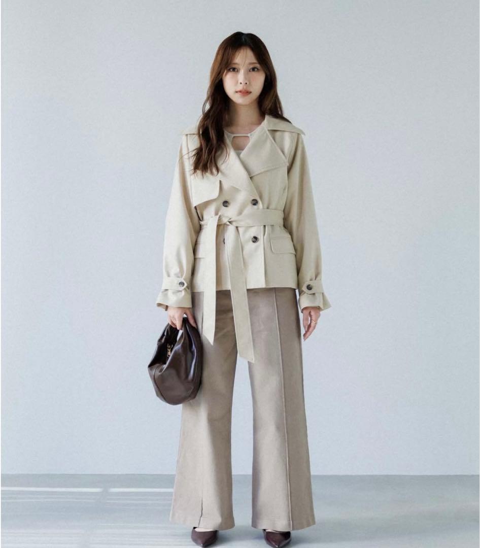 ジャケット・アウター SENEE waist belt trench jacket