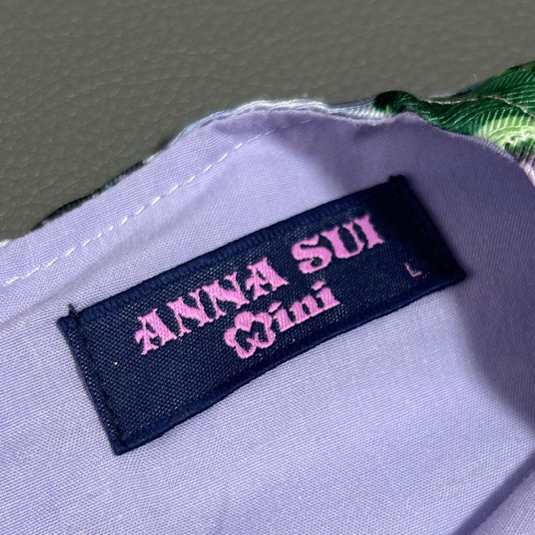 人気モデル＊アナスイミニ ワンピース 花柄 パープル【L】130cm