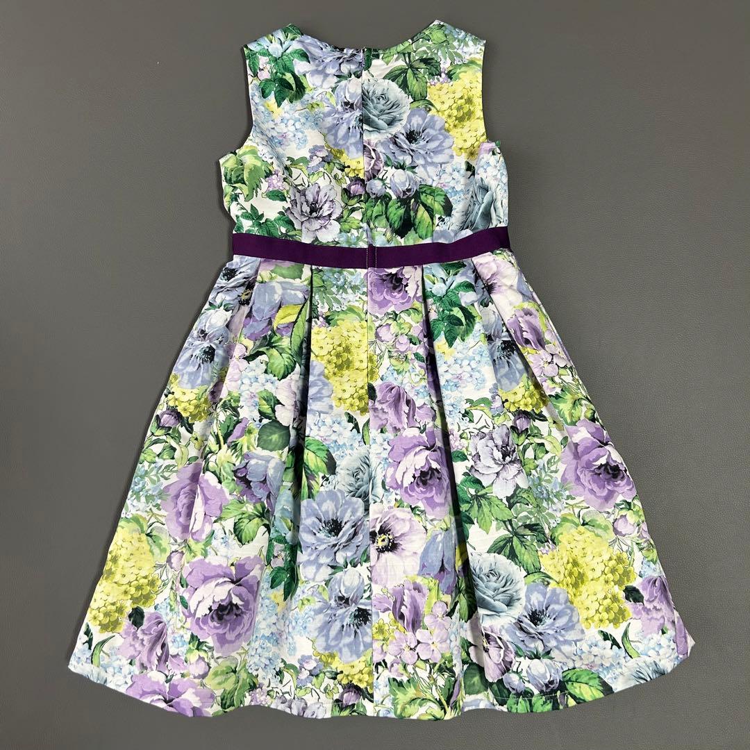 人気モデル＊アナスイミニ ワンピース 花柄 パープル【L】130cm