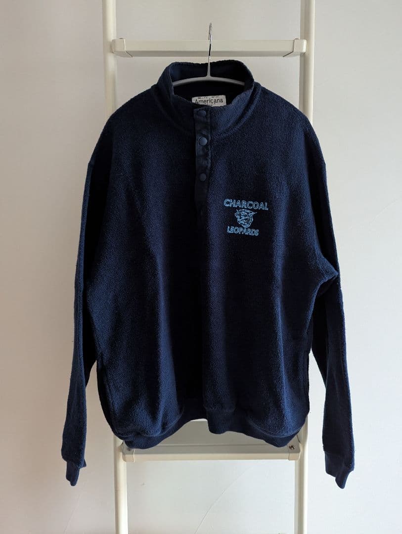 Americana×Charcoal Leopards スナップ プルオーバー