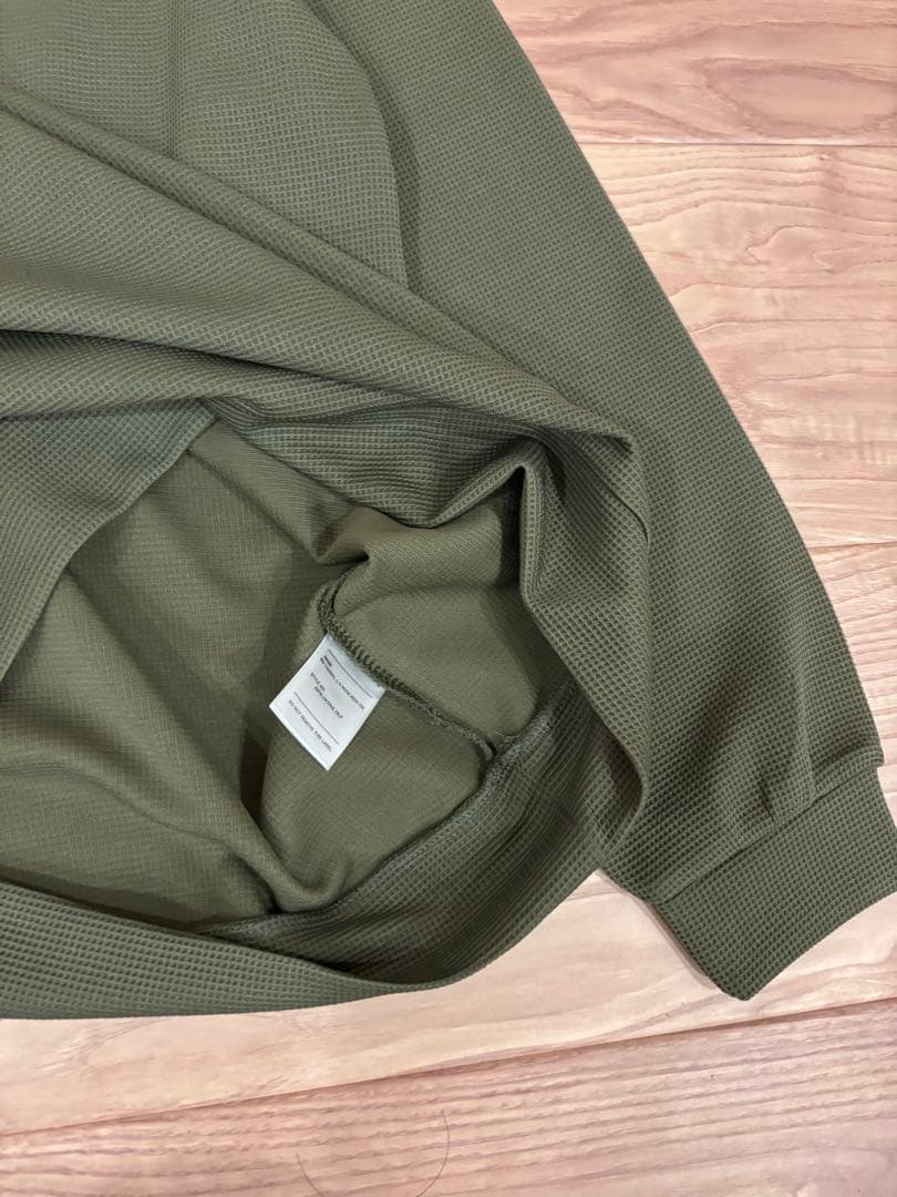 ラフロッグ　サーマルモックネックシャツ　カーキ　S