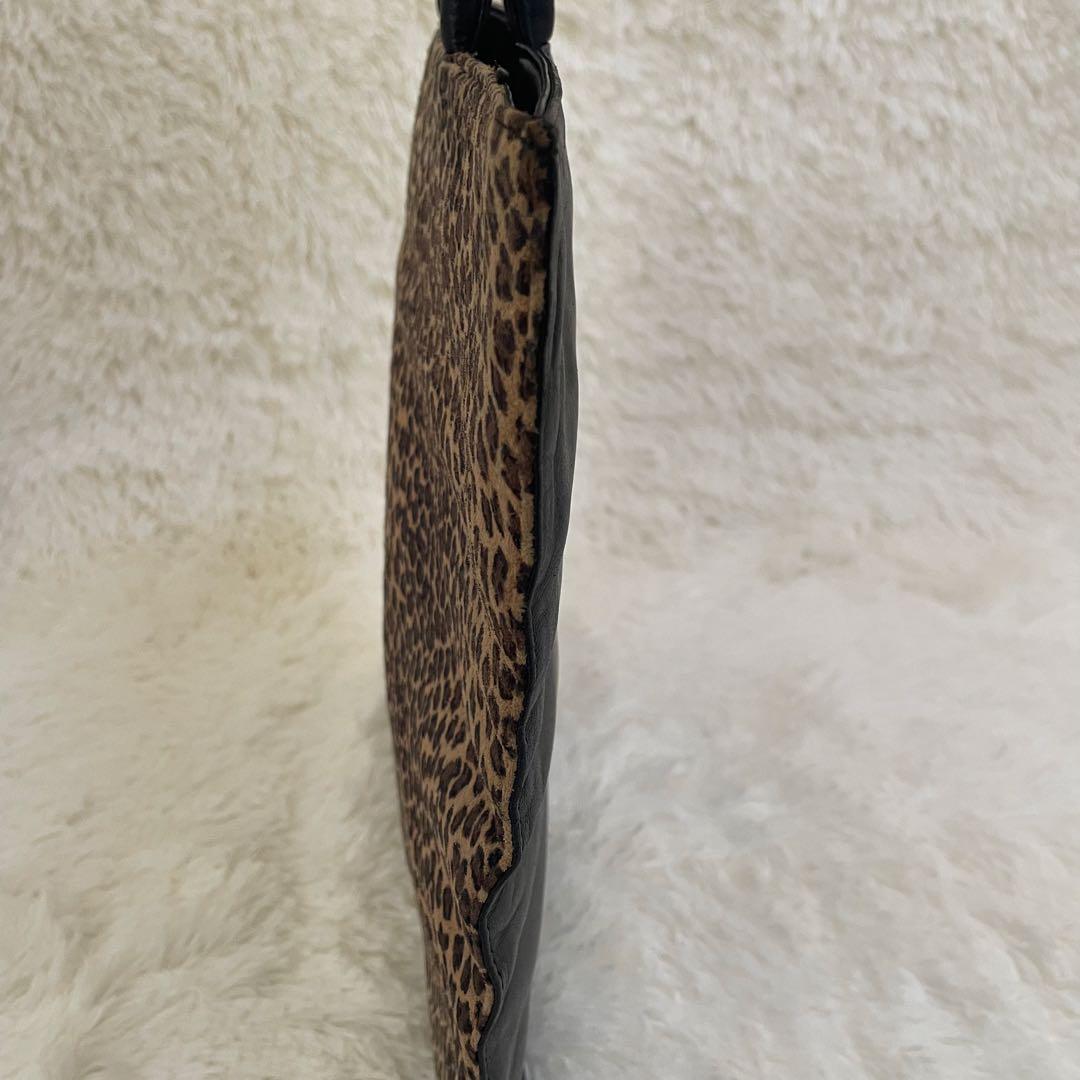 美品 LOEWE ロエベ トートバッグ レオパード柄 バイカラー レザー