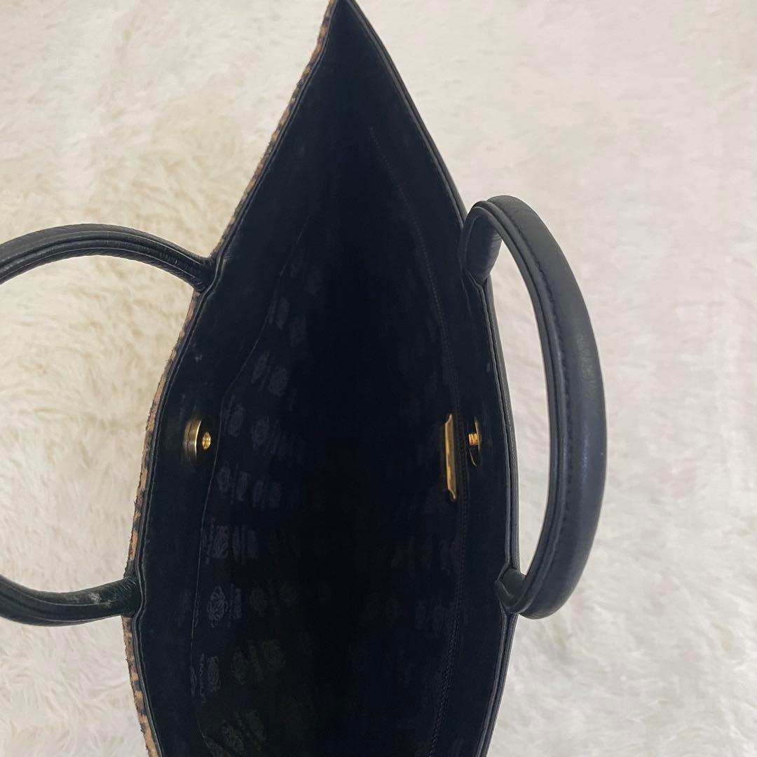 美品 LOEWE ロエベ トートバッグ レオパード柄 バイカラー レザー
