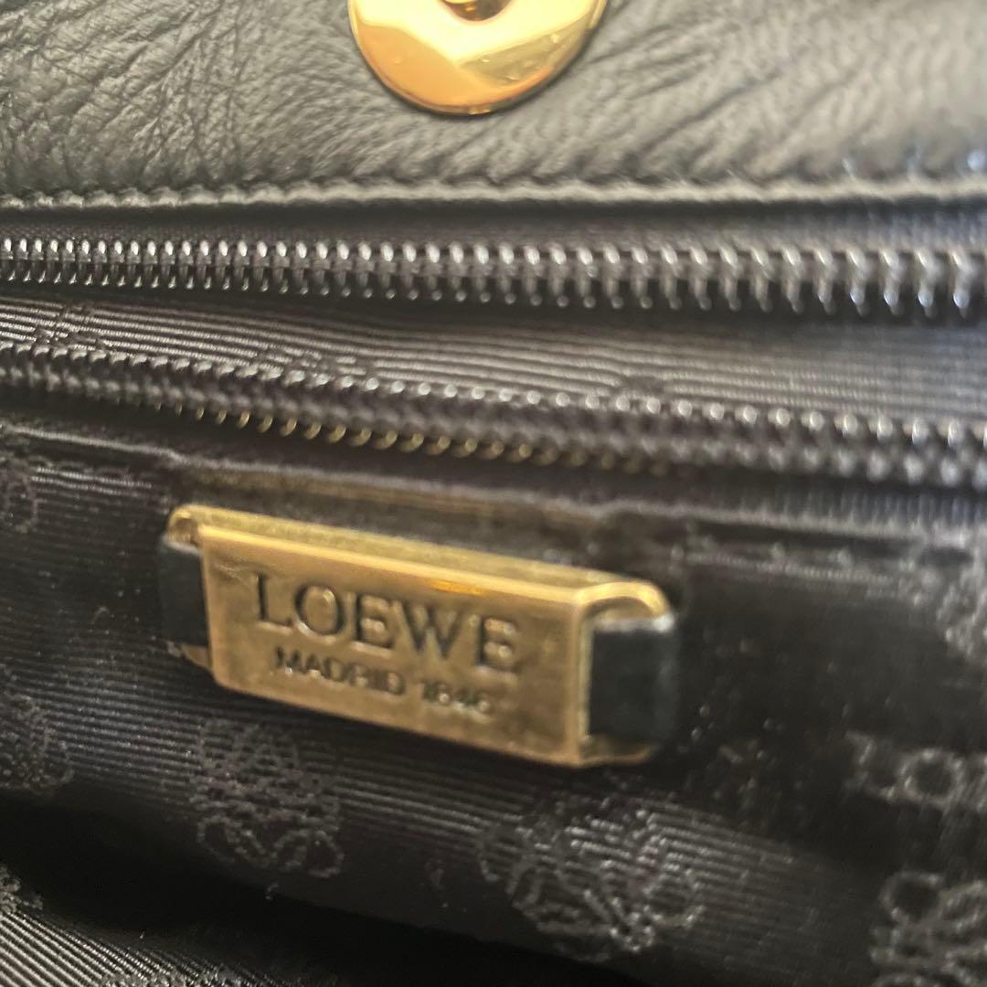 美品 LOEWE ロエベ トートバッグ レオパード柄 バイカラー レザー