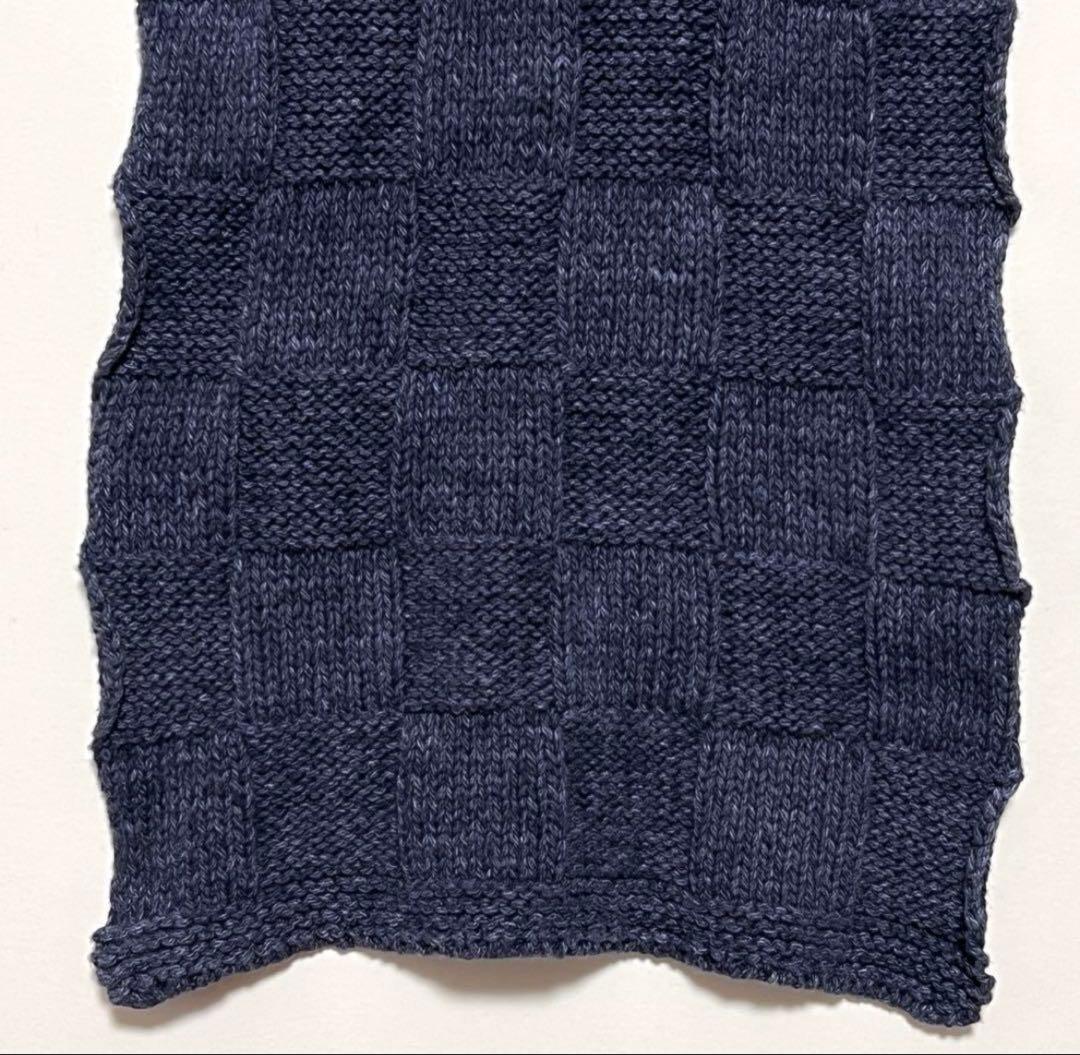 TENDERLOIN チェッカー マフラー スカーフ ネイビー